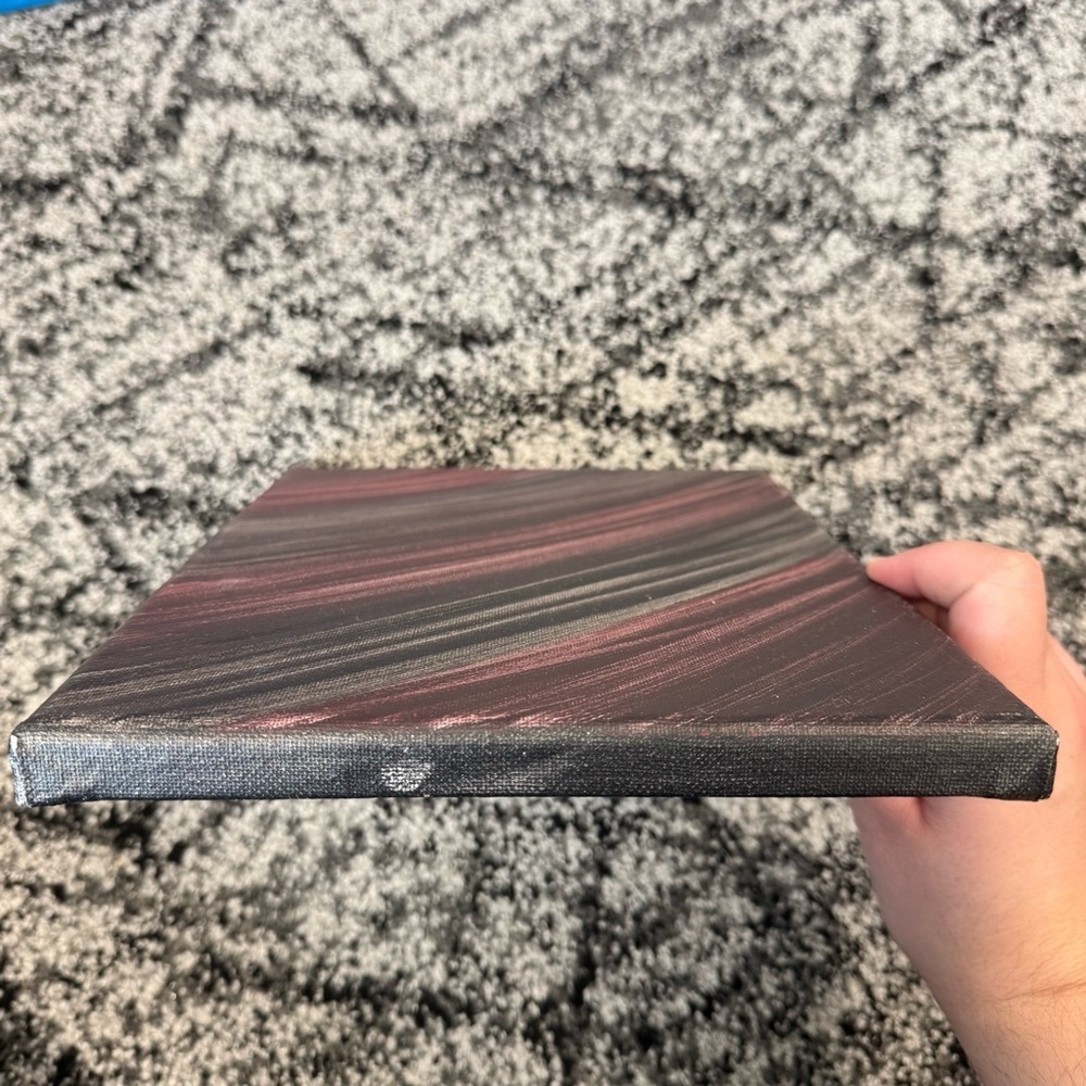 Modern Pink and Gray Abstract Canvas Art - Picture 6 of 6